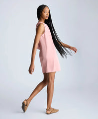 Sleeveless Draped Back Shift Dress