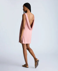 Sleeveless Draped Back Shift Dress