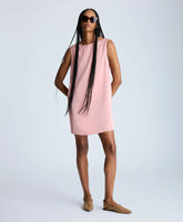 Sleeveless Draped Back Shift Dress