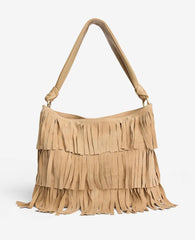 Fringe Slouch Hobo Bag