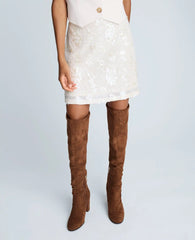 Sequin Pull On Mini Skirt