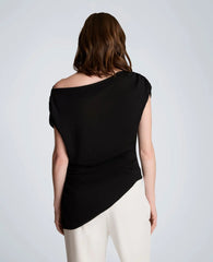 Asymmetrical Drape Neck Top