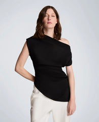 Asymmetrical Drape Neck Top