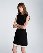 Color Block Hem Mini Fit and Flare Dress
