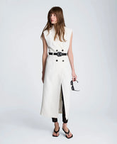 Sleeveless Modern Midi Trench Dress