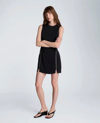 Zipper Detail Mini Dress
