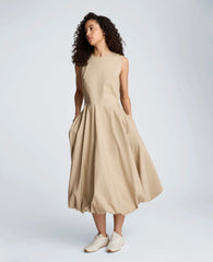 Bubble Hem Midi Dress
