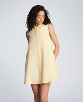 Cotton Poplin Sleeveless Trapeze Mini Dress