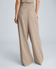 High Rise Fly Front Wide Leg Triple Pleat Pant