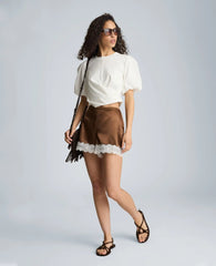 Pull On Short with Lace Hem