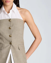 Strapless Vest with Removeable Halter