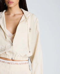 Zip Shoulder Hoodie with Front Zip