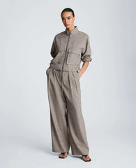 Draw Cord Jacket with Flap Pockets