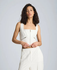 Fitted Zip Front Bodice with Zip Pockets