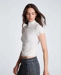 Mock Wide Rib Sweater