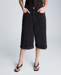 High Rise Fly Front Culotte Short