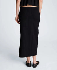 Pull On Midi Skirt with Side Slit