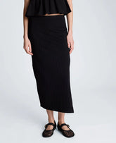 Pull On Midi Skirt with Side Slit