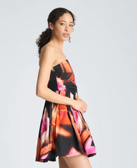 Ruched Strapless Mini Dress