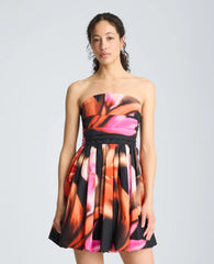 Ruched Strapless Mini Dress