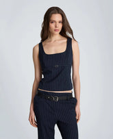 Belted Empire Waist Fitted Bodice Top