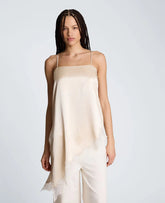 Asymmetric Lace Hem Tunic Cami