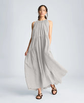 Gathered Halter Neck Maxi Dress