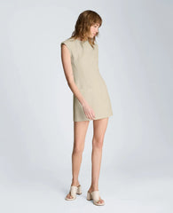 Sleeveless Suit Mini Dress with Patch Pocket