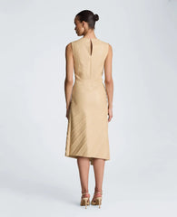 Sunburst Pleat Midi Dress