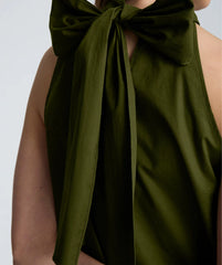 Tie Back Halter Midi Dress
