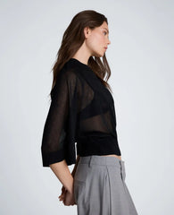 Three-Quarter Sleeve Raglan Crew Sweater