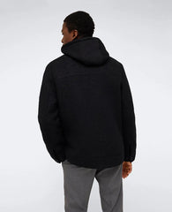 Boucle Wool Jacket with Attached Jersey Hood