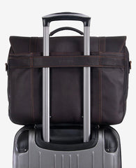 Colombian Leather Flapover Messenger Bag