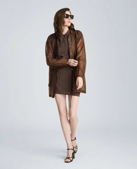Varigated Polo Cap Sleeve Sweater Dress