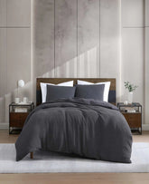 Solid Waffle Duvet Set