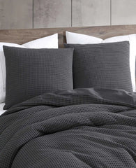 Solid Waffle Duvet Set