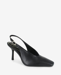 Aerial Leather Slingback Heel