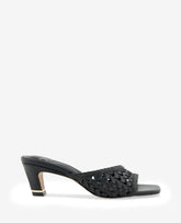Arita Woven Leather Open Toe Heel