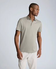 Knit Two-Toned Button Polo