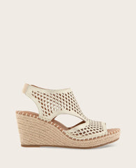 GENTLE SOULS - Cody Perforated Leather Espadrille Wedge