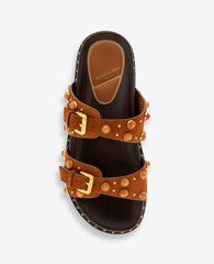 Deardra Suede Double Band Buckle Slide