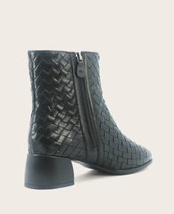 GENTLE SOULS - Elodie Leather Woven Side Zip Boot