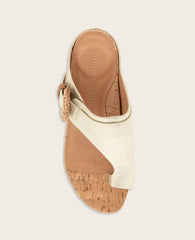 GENTLE SOULS - Galina Leather Toe Ring Buckle Wedge Sandal
