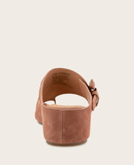 GENTLE SOULS - Galina Suede Toe Ring Buckle Wedge Sandal