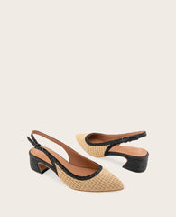 GENTLE SOULS - Georgia Raffia Slingback Heel