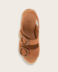 GENTLE SOULS - Greca Suede Two Band Buckle Wedge