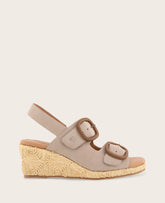 GENTLE SOULS - Greca Raffia Two Band Buckle Wedge
