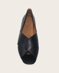 GENTLE SOULS - Whoebe Leather Criss-Cross Open Toe Flat