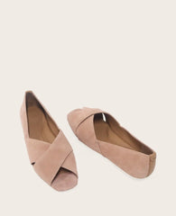GENTLE SOULS - Whoebe Suede Criss-Cross Open Toe Flat