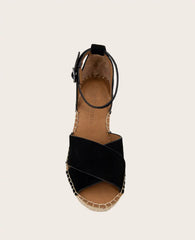 GENTLE SOULS - Charli Suede X-Band Espadrille Wedge Sandal